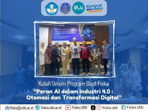 Program Studi Fisika UBB Gelar Kuliah Umum tentang Peran AI dalam Industri 4.0